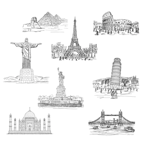 Landmarks — Stock Vector