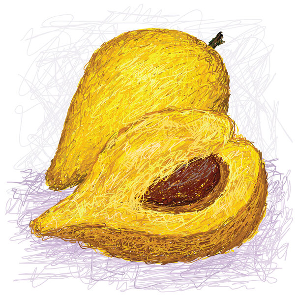 Canistel fruit, whole and half sliced