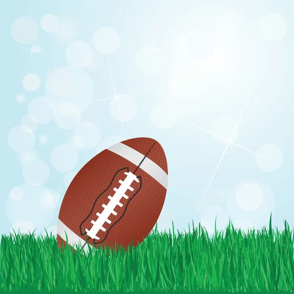 Football on grass — Stock Vector