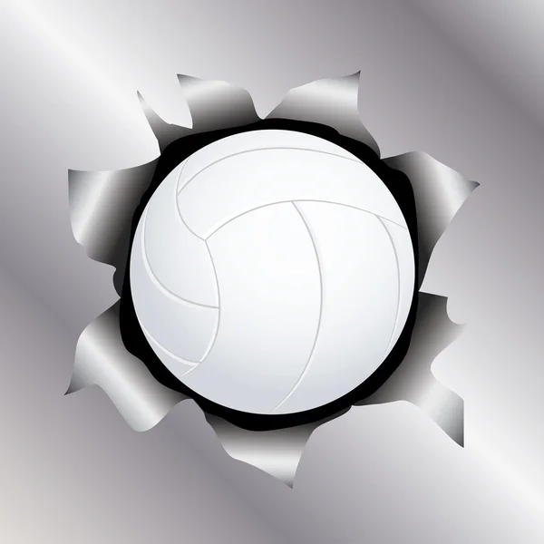Volleyball durch Blech — Stockvektor
