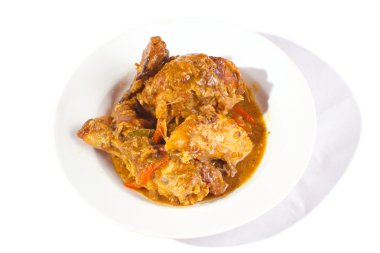 Barbekü soslu kızarmış tavuk tabak