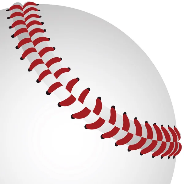 Primer plano de béisbol — Vector de stock