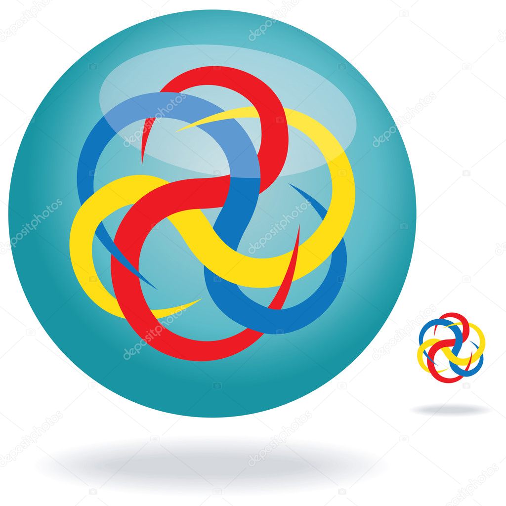 Illustration of unique modern graphics element that can be used for general type of business logo design. abstract logo design.