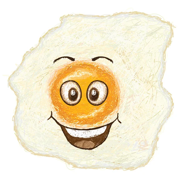 Χαρούμενο τηγανητό αυγό — Διανυσματικό Αρχείο