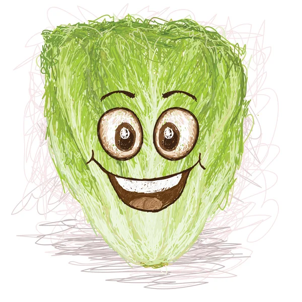 Salată verde fericită — Vector de stoc