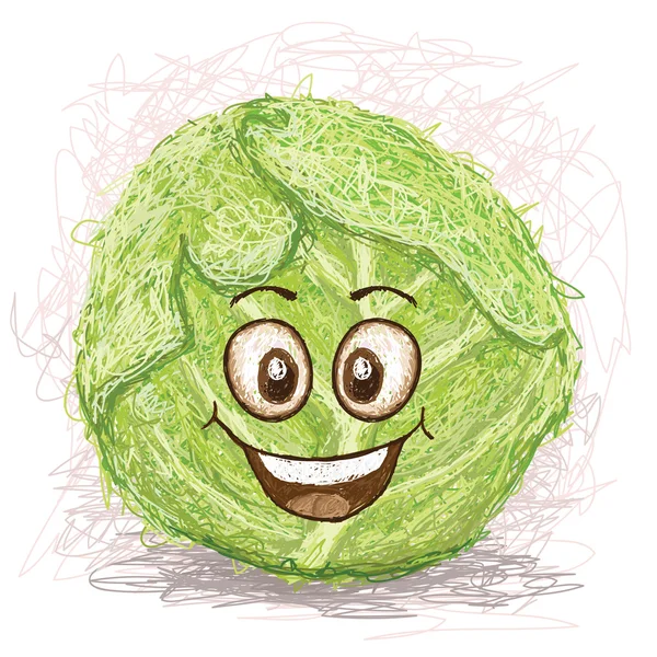 Щасливого зеленого капусти — стоковий вектор