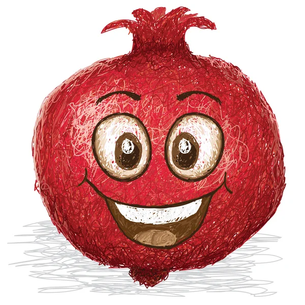 Šťastný granátového jablka — Stockový vektor