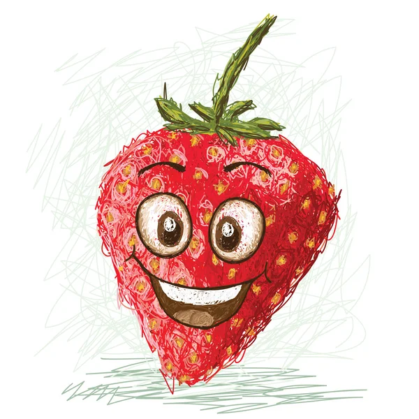 Ευτυχής φράουλα — Διανυσματικό Αρχείο