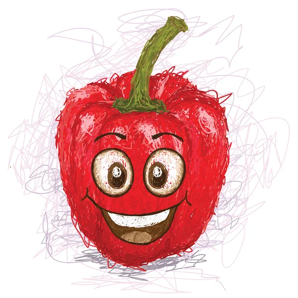 Šťastné červené papriky — Stockový vektor