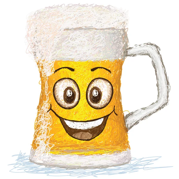 Happy beer — Stock Vector