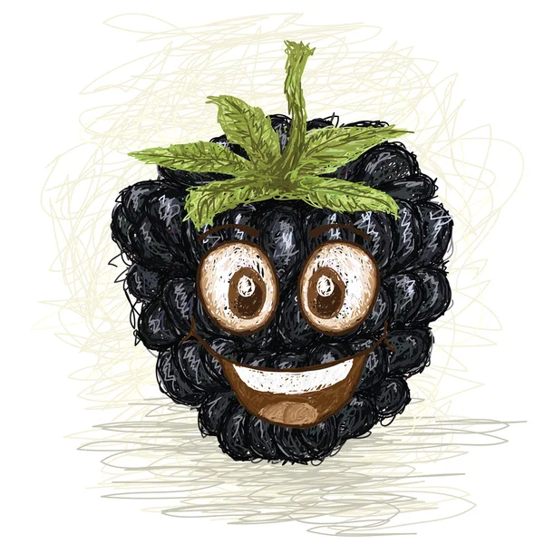 Blackberry fericit — Vector de stoc