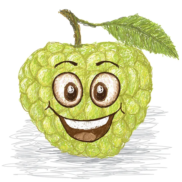 Ευτυχής κρέμα μήλο — Διανυσματικό Αρχείο