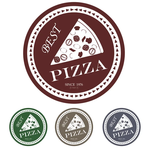 Cea mai bună etichetă pizza — Vector de stoc
