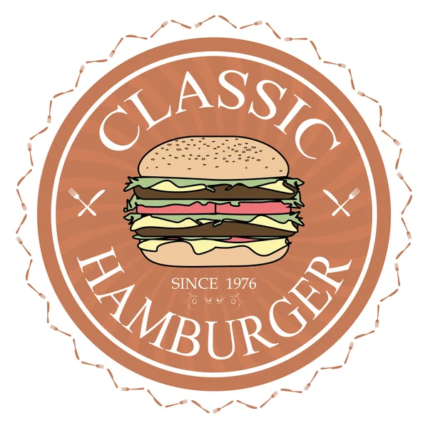 Hamburger clasic — Vector de stoc