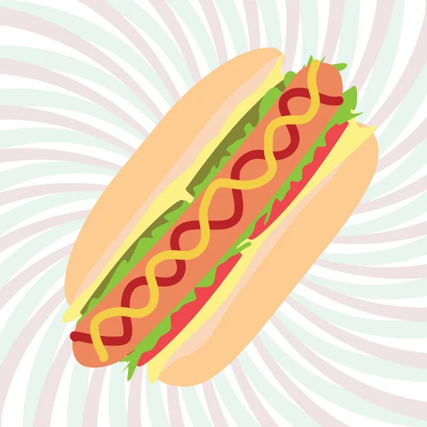 Hotdog — Vector de stoc