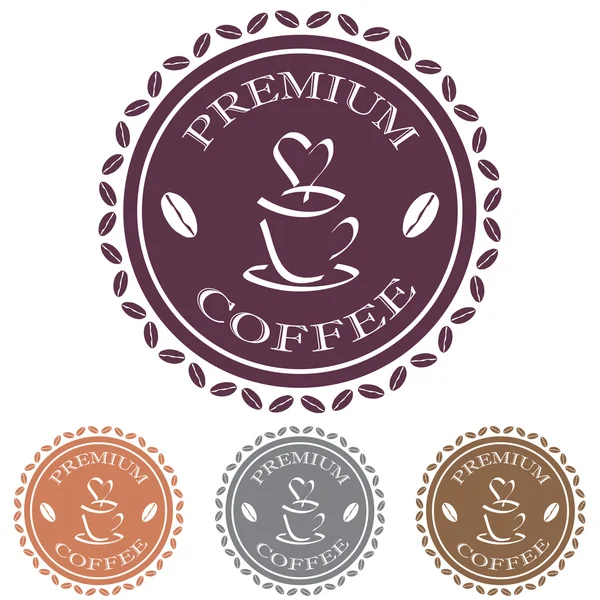 Etiqueta de café premium — Vetor de Stock