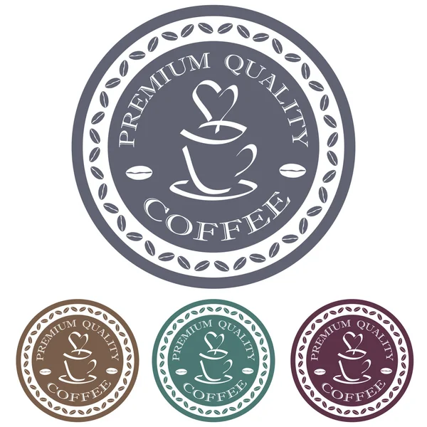 Etiqueta de café de qualidade premium — Vetor de Stock