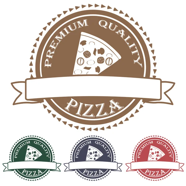 Etichetă pizza de calitate premium — Vector de stoc