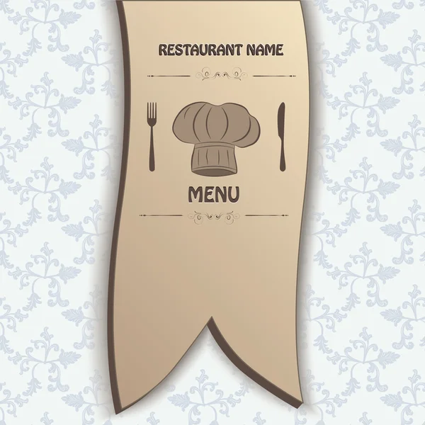 Étiquette menu restaurant — Image vectorielle