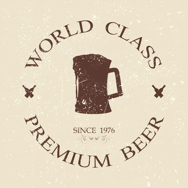 Vintage premium beer — Stock Vector