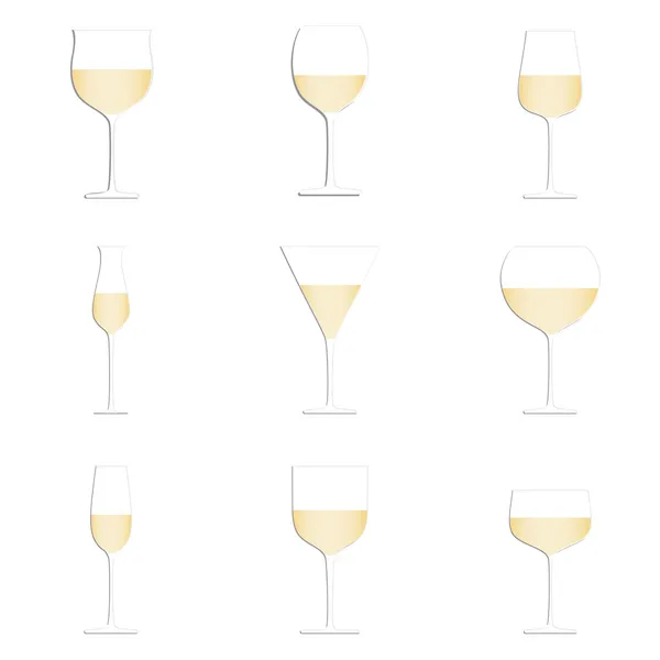 Бокалы для вина — стоковый вектор