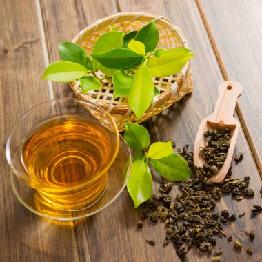 çay ve çay yaprakları
