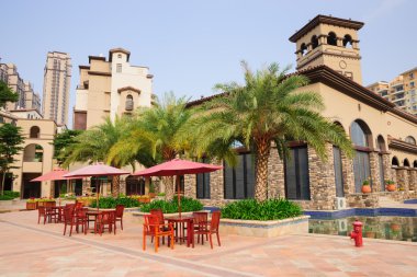 boş sandalye ve masa boş Meydanı