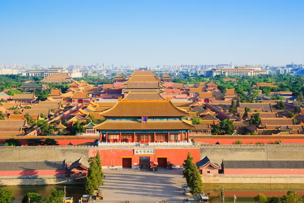 Overlook the Forbidden City in evening — Stock Photo, Image