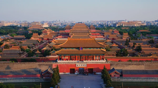 Overlook the Forbidden City in evening — Stock Photo, Image