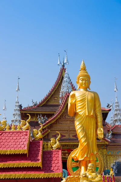 Фігура Будди і буддійських палац — стокове фото