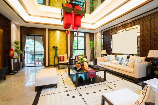 Luxusní obývací pokoj — Stock fotografie