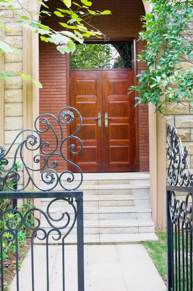 entrance of the villa