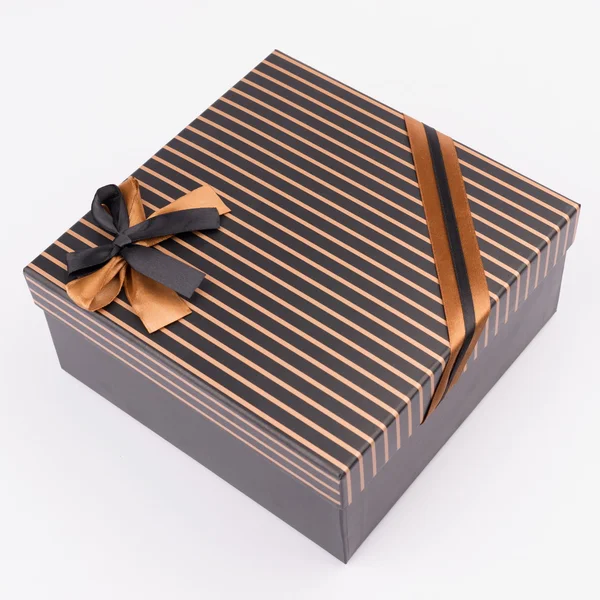 Caja de regalo con cinta bonita — Foto de Stock