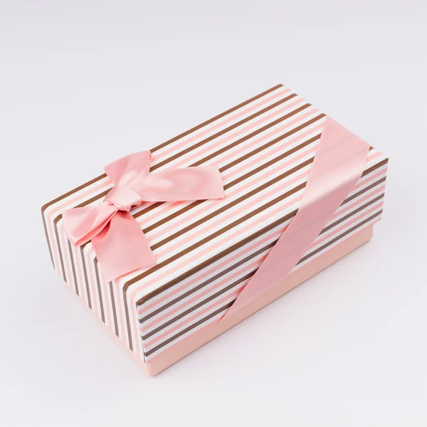 Gift box with nice ribbon — Stock Photo, Image