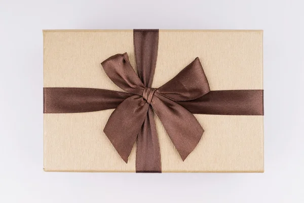 礼品盒用漂亮的丝带 — 图库照片