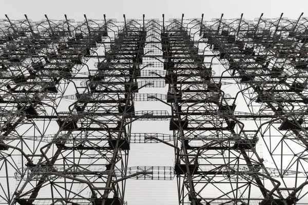 Antena Starej Radarowej Stacji Radarowej Nazwie Duga Czarnobyl Ukraina — Zdjęcie stockowe