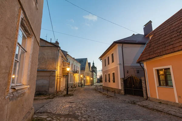 Old Medieval European Street Piatnytska Street Kamyanets Podilsky Old Town —  Fotos de Stock