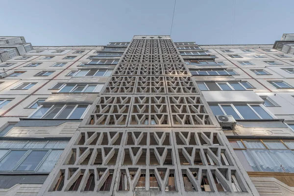 Bottom View Multi Storey Residential Prefabricated Panel House Zhytomyr Ukraine — Stock Photo, Image