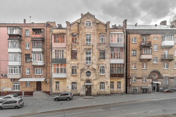 Altes Wohnhaus Aus Dem Jahrhundert Kiew Jugendstil Kiew Ukraine Februar — Stockfoto