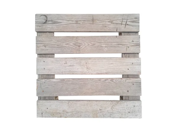 Wooden Pallet Isolated White Realistic Faded — 图库照片