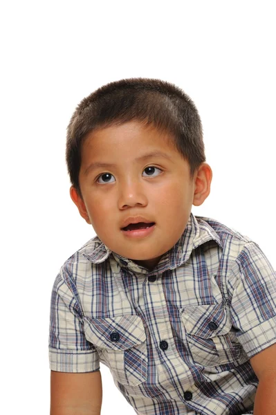 Asian Boy Looking Up — Stock Photo, Image