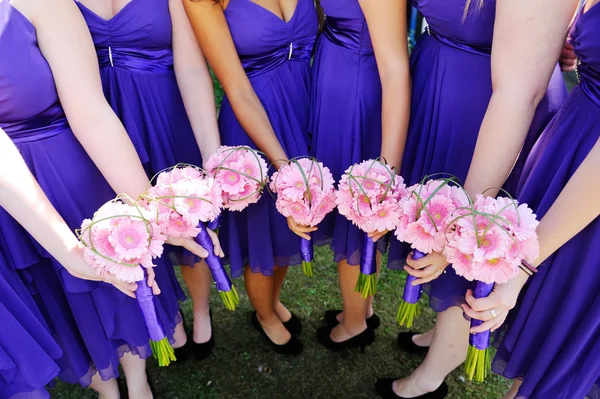 Flores de damas de honra Imagem De Stock