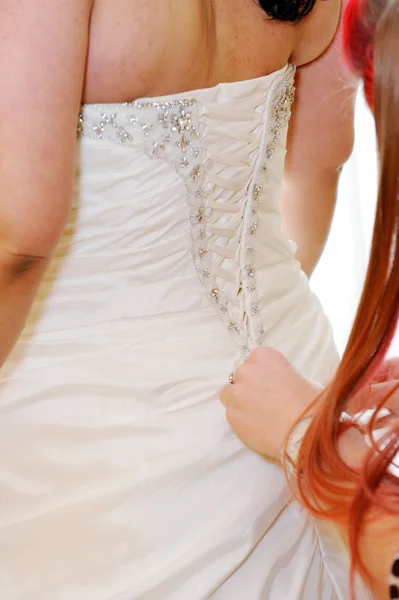 Back of wedding dress — Stock Photo, Image