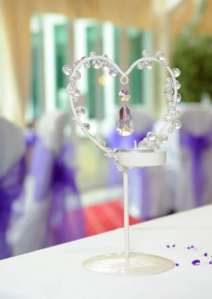 Heart shaped candle holder — Stock Photo, Image