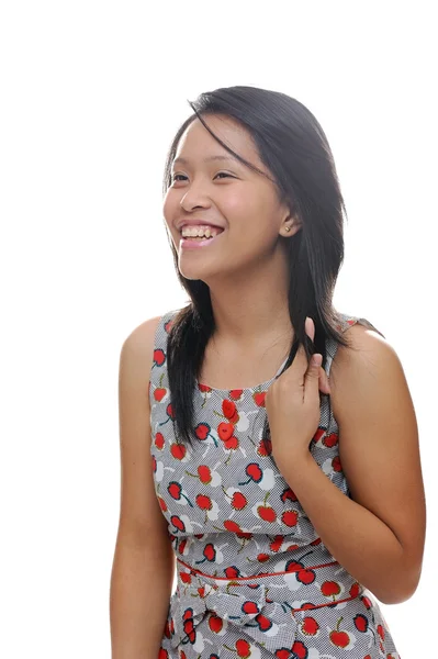 Glückliches Mädchen lacht — Stockfoto