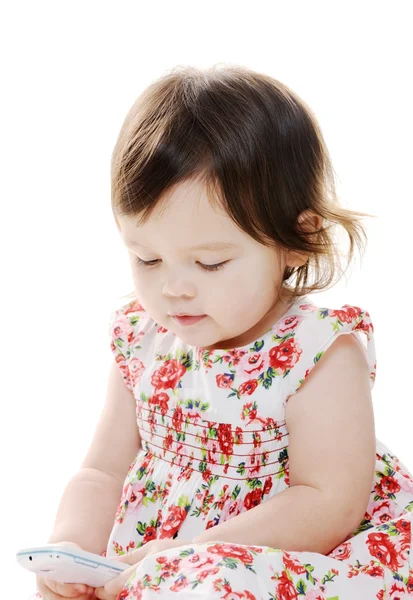 Baby textning — Stockfoto