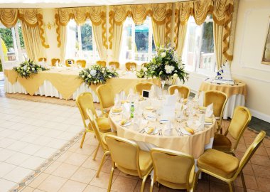 Düğün resepsiyonu ayarı