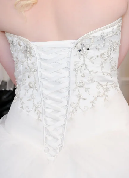 Brides dress back detail — Stock Photo, Image