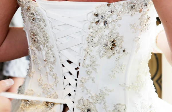 Brides dress back — Stock Photo, Image