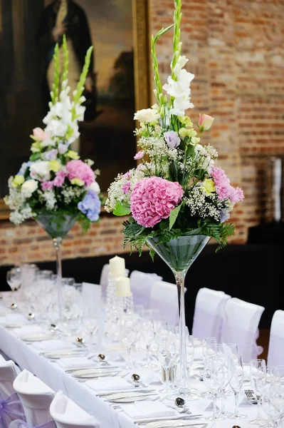 Boda recepción flores — Foto de Stock